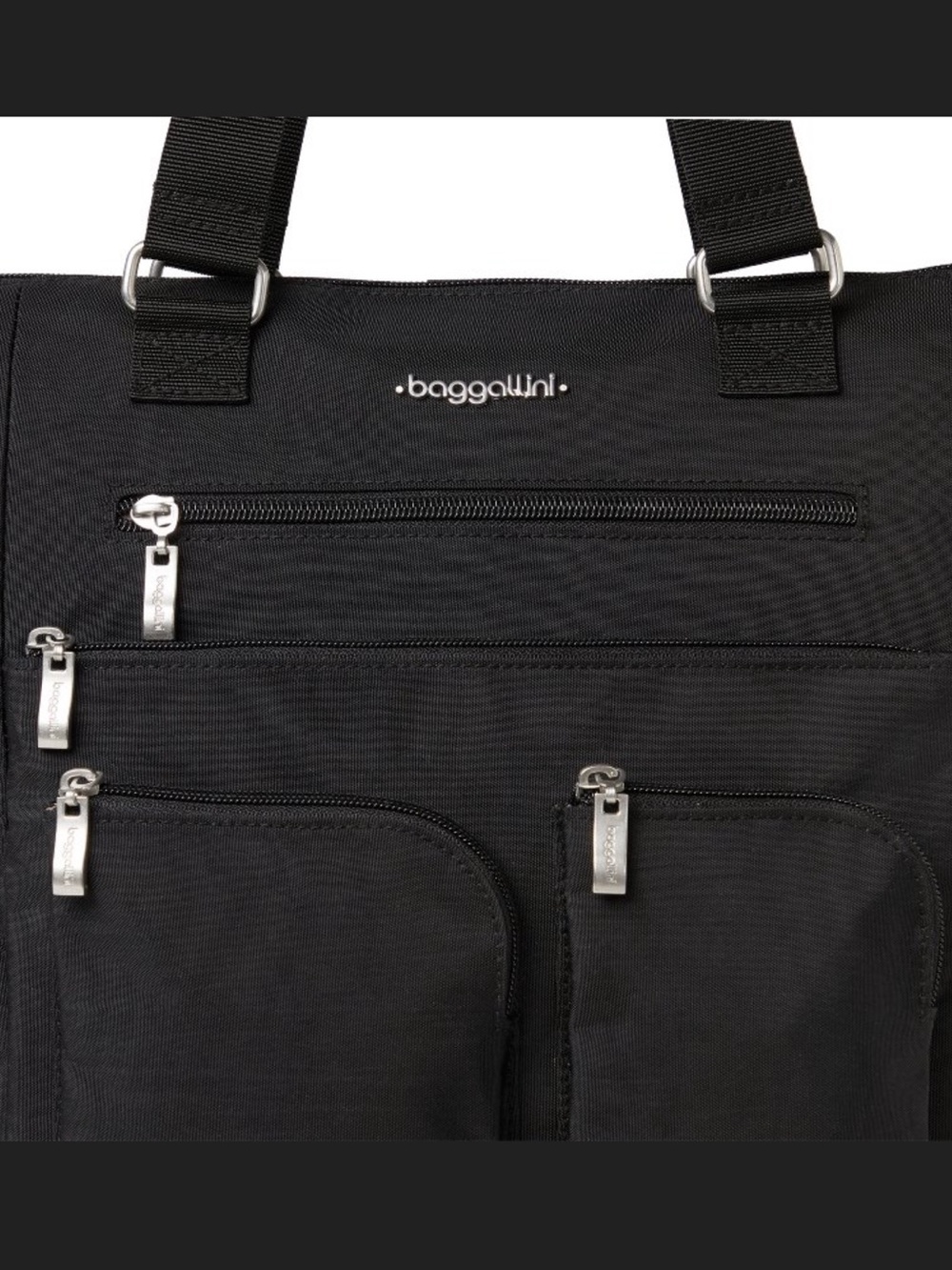 Baggallini All Set 3-in-1 Tote Backpack Crossbody Travel Bag Black Sand Luggage - Picture 4 of 16
